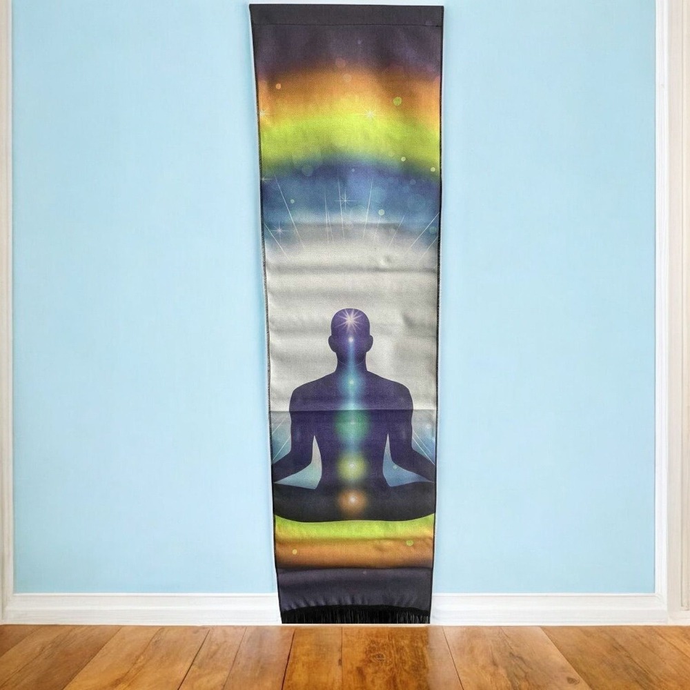 Meditation Chakra Silhouette‎ Tapestry